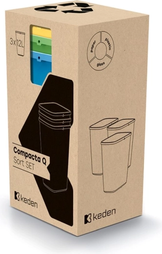 Cubos de clasificación Compacta Q Sort set 3×12 l