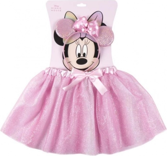 Falda tutú con diadema Minnie – set de disfraz brillante para niñas
