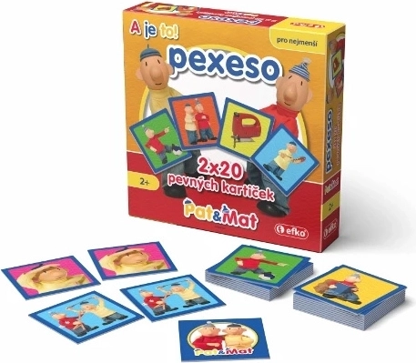 Efko pexeso infantil en caja Pat y Mat – 20 parejas