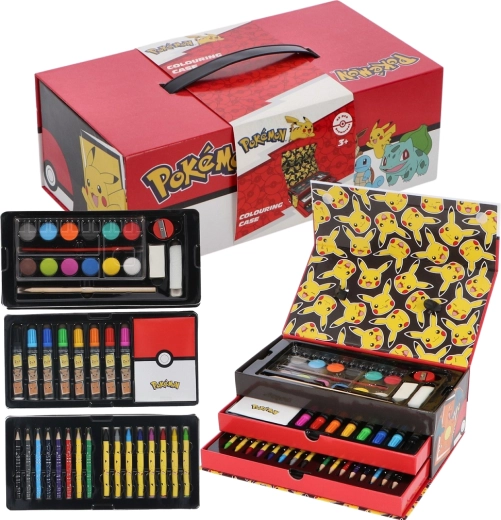 Maletín de dibujo Pokémon – set artístico en maletín