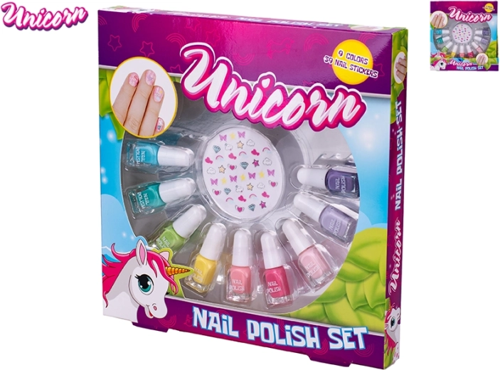 Unicorn: set infantil de esmaltes de uñas con pegatinas