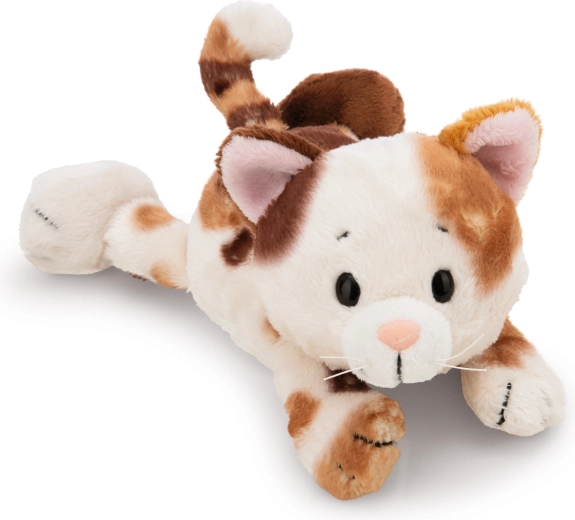 Nici gato de peluche tricolor tumbado 20 cm Green