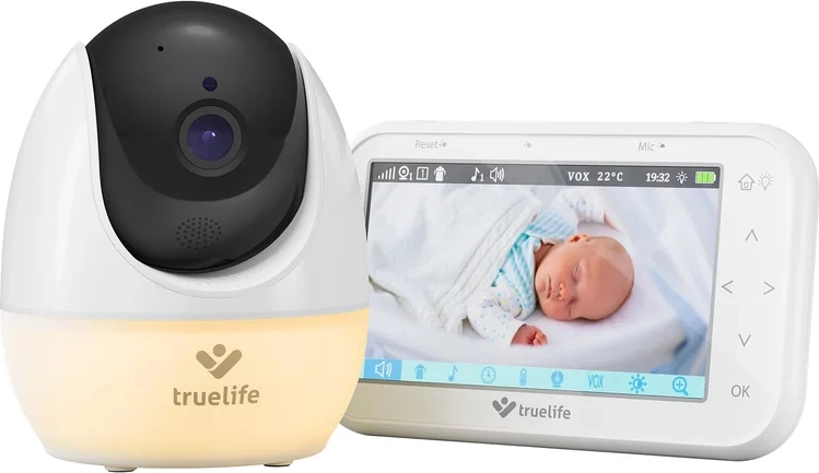 Vigilabebés con vídeo TRUELIFE NannyCam R4 Pro con cámara giratoria y pantalla IPS de 4,3"