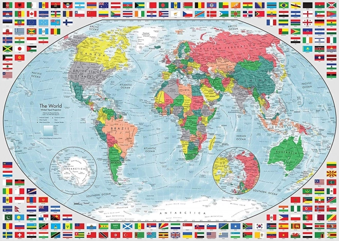 Puzzle Ravensburger Mapa del mundo en color 1000 piezas