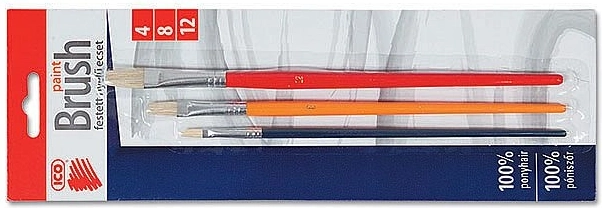 Set de pinceles planos ICO 4, 8, 12