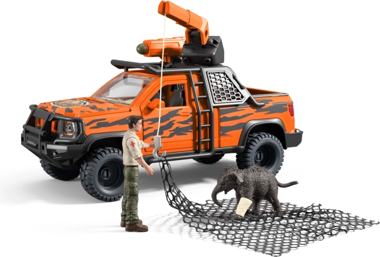 Schleich Wild Life vehículo de rescate aventurero para la jungla con cría de elefante
