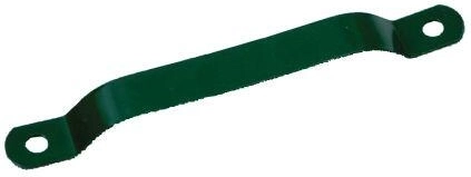 Abrazadera para poste de 60 mm, galvanizada y PVC, verde