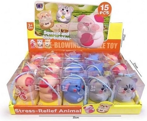 Animalito de vinilo antiestrés con burbuja de 7 cm