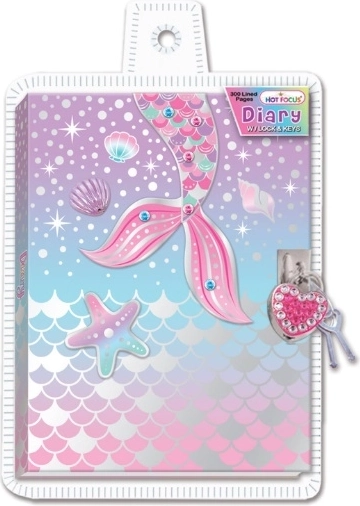 Hot Focus diario infantil con candado sirena