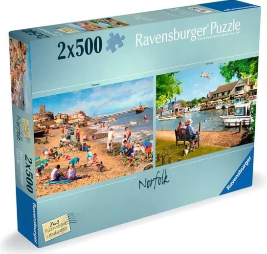Puzzle Ravensburger Picturesque Landscapes n.º 2: Norfolk 2×500 piezas