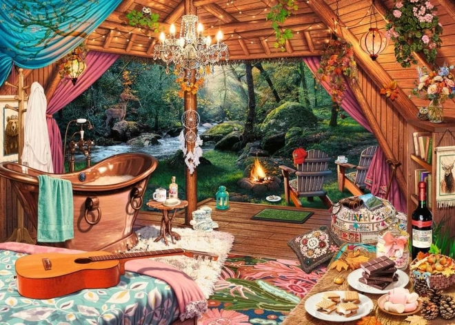 Puzzle cabaña acogedora XXL 500 piezas