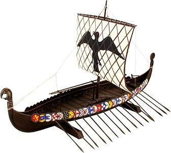 Modelo de plástico de barco vikingo