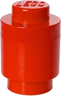 Caja de almacenamiento redonda LEGO 12,3 × 18,3 cm – roja