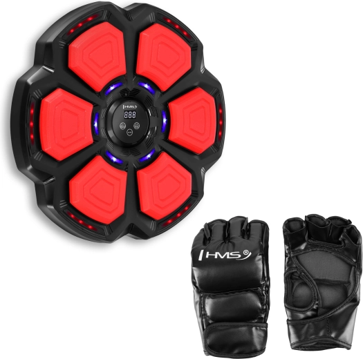 Diana de boxeo electrónica HMS con LED, Bluetooth y guantes