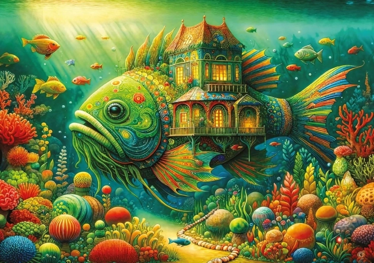 Puzzle Casa de peces 1000 piezas