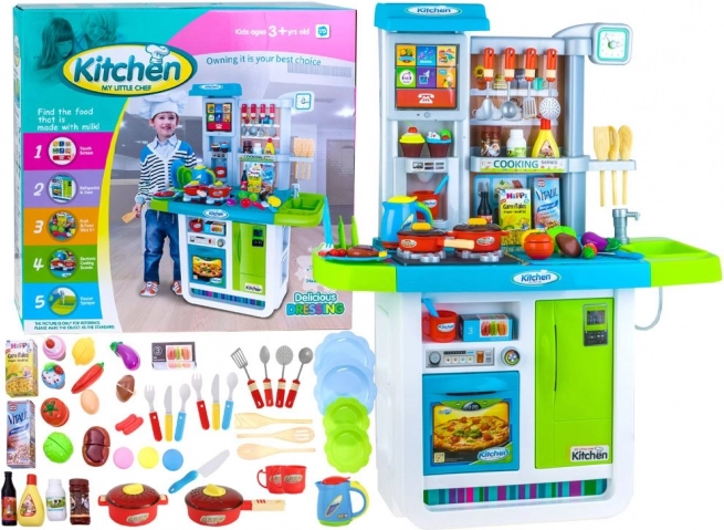 Cocina infantil interactiva con frigorífico y accesorios – Lednice