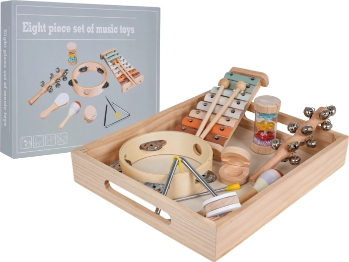 Gran set de instrumentos musicales infantiles de madera