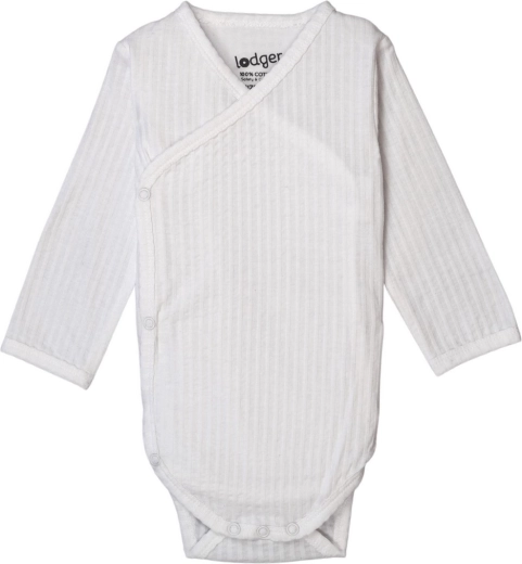 Body transpirable Lodger con manga larga seersucker Cloud Dancer, talla 50