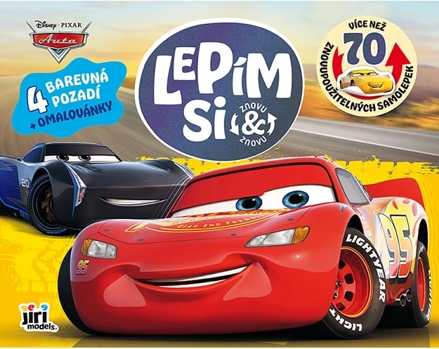 Pego una y otra vez Cars – pegatinas estáticas reutilizables