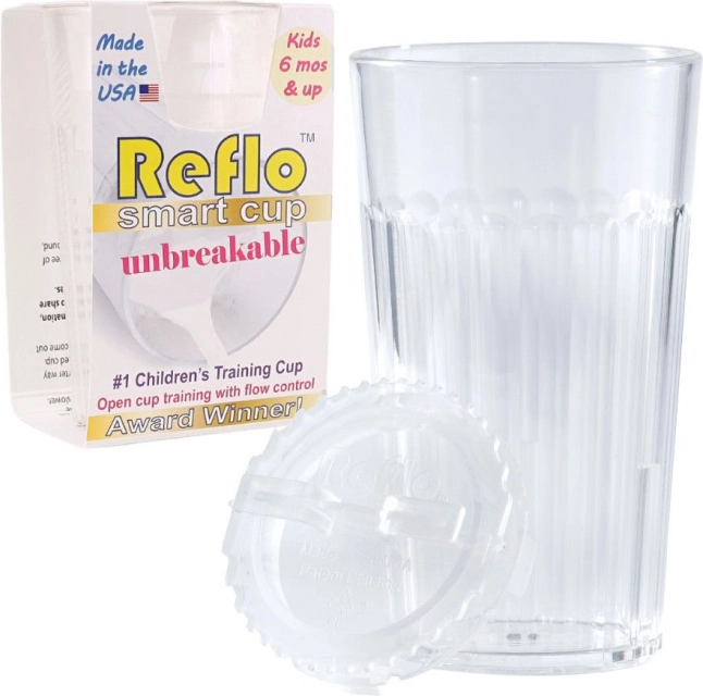 Reflo vaso de entrenamiento irrompible para niños, transparente 170 ml