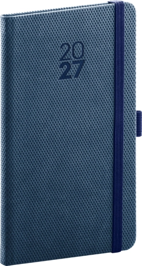 Agenda de bolsillo Notique Diamante 2027 azul 9 × 15,5 cm