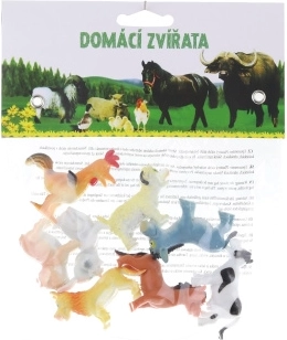 Animales domésticos divertidos – juego de figuritas de plástico en bolsa