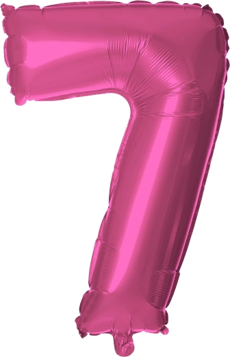 Globo de aluminio número 7 de 30 cm rosa TORO