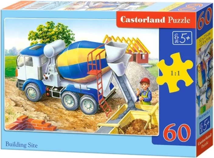 Puzzle infantil de obras de construcción de 60 piezas