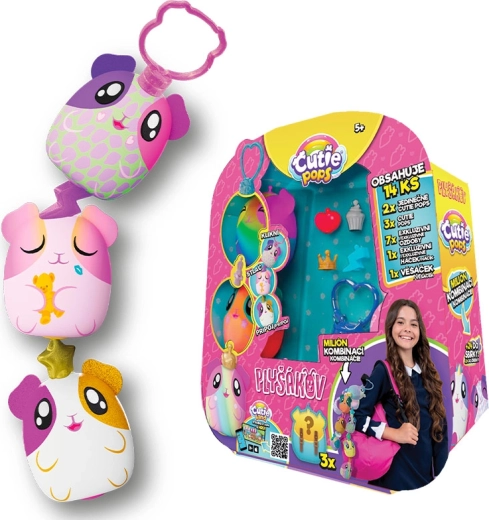 Cutie Pops mini peluche con sorpresa – set de 5 uds