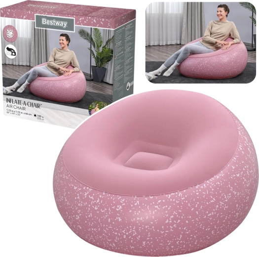 Sillón inflable Bestway Inflate-A-Chair rosa