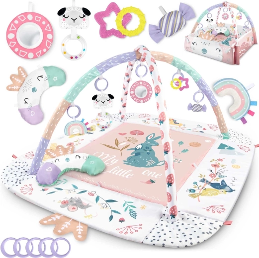 Manta de juegos educativa interactiva 3 en 1 110 × 100 cm Ptaszek NUKIDO