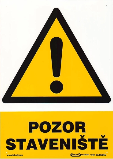 Placa de seguridad Atención obra A4 plástico