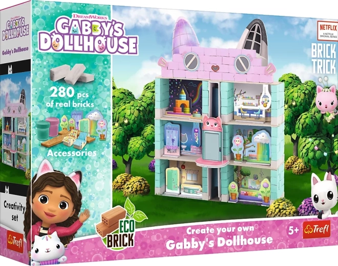 Trefl Brick Trick La casa de muñecas mágica de Gabi: jardín mágico – 280 piezas