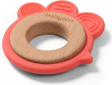 Mordedor de madera y silicona BabyOno Hen