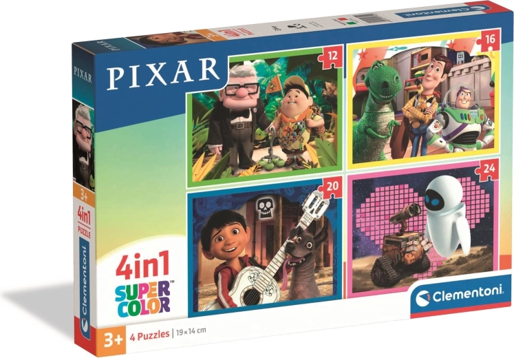 CLEMENTONI puzzle Pixar cuentos de hadas 4 en 1 (12, 16, 20 y 24 piezas)
