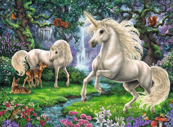 Puzzle infantil Ravensburger Unicornios misteriosos de 200 piezas