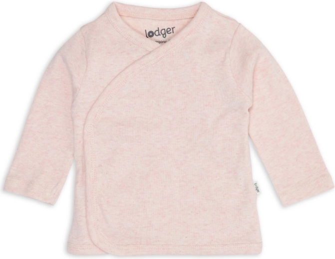 Chaqueta envolvente Lodger de algodón orgánico melange tan, talla 50