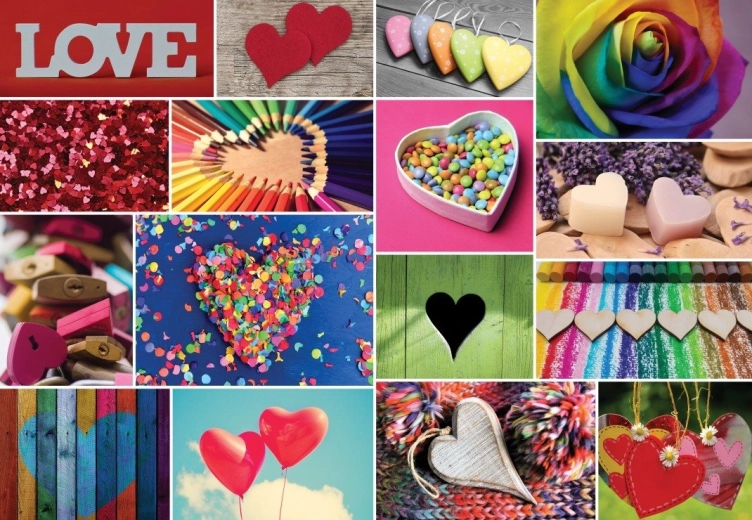 Puzzle collage – Amor en colores 1000 piezas