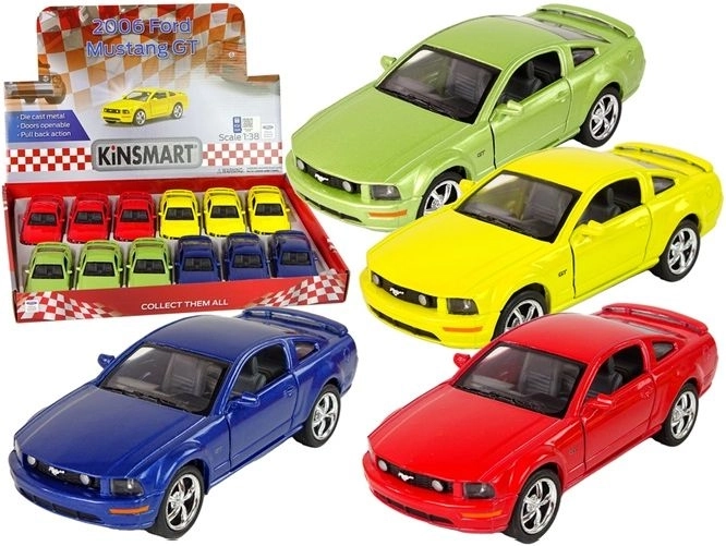 Coche metálico Ford Mustang GT 2006 1:38 con mecanismo de cuerda