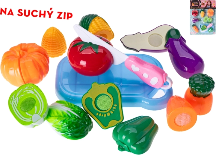 Set de frutas y verduras con velcro, 16 piezas