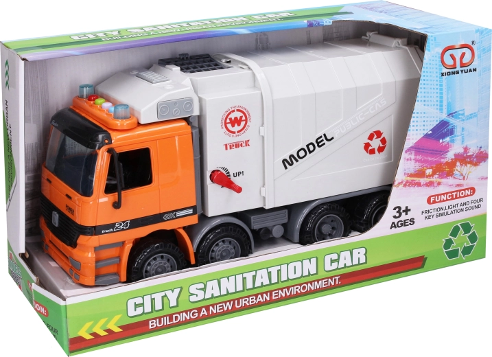 Camión de basura con efectos de luz y sonido 36,3 cm - 1 pieza