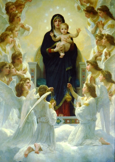 Puzzle William Bouguereau: Virgen con ángeles 1000 piezas