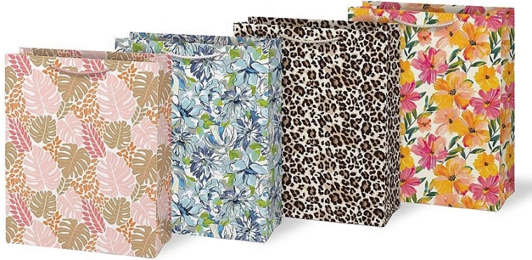 Bolsa de regalo de papel A4 con estampado - 1 unidad