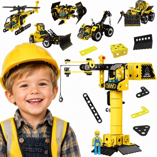 Set de construcción Woopie de vehículos de construcción STEAM 6 en 1, 223 piezas
