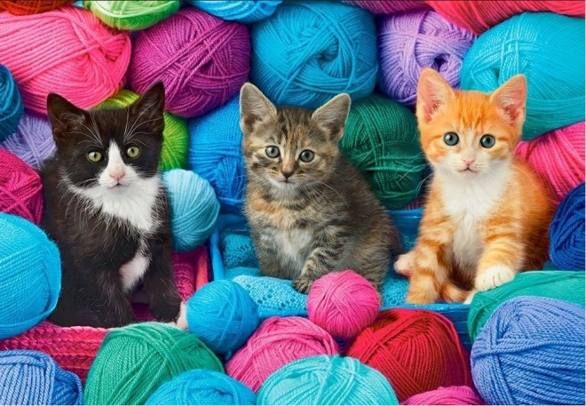 Puzzle de 1000 piezas Gatos en ovillos de lana