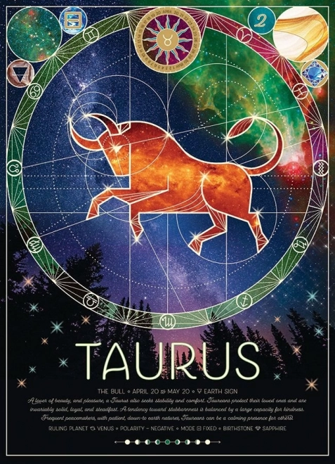 Puzzle COBBLE HILL signo del zodiaco Tauro 500 piezas