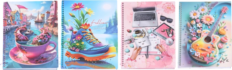 Cuaderno espiralado rayado Fantasía 21 × 29 cm - 1 unidad