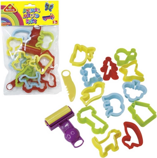 Set de cortadores de plástico con cuchillo y rodillo (12 uds)