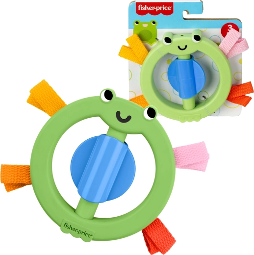 Fisher-Price sonajero sensorial de anillas rana