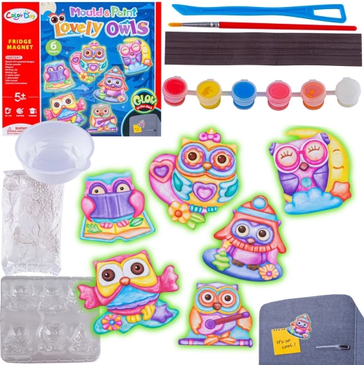 Set creativo para hacer imanes de yeso: búhos dulces (DIY)